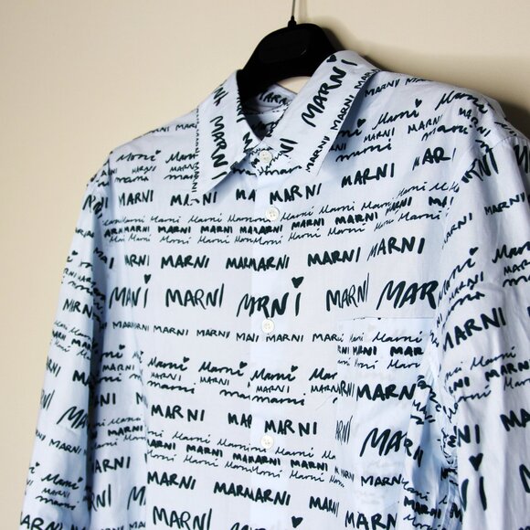 BNWT AW23 MARNI MEGAMARNI POPELINE SHIRT 50 - Picture 4 of 11